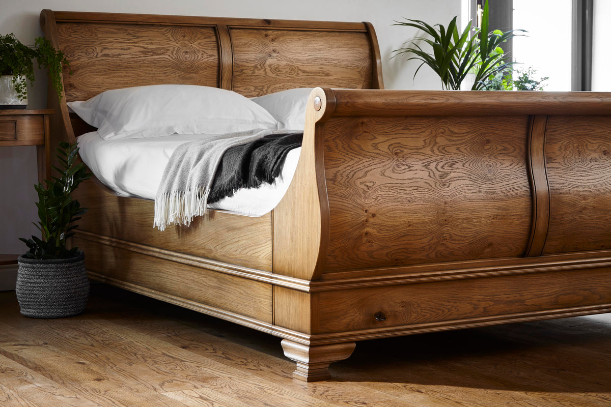 Lyon Deep Curved Panel Sleigh Bed Royal Oak Furniture Company