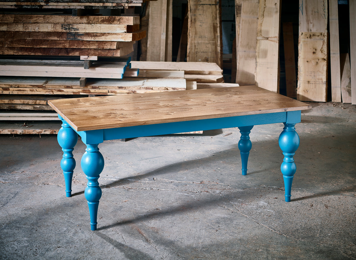Rustic turquoise sales dining table