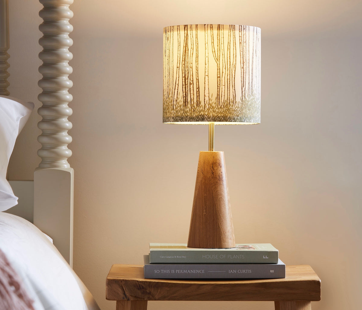 Oak table online lamp base