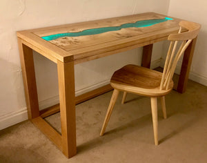 English Oak and Resin Wharfe Table