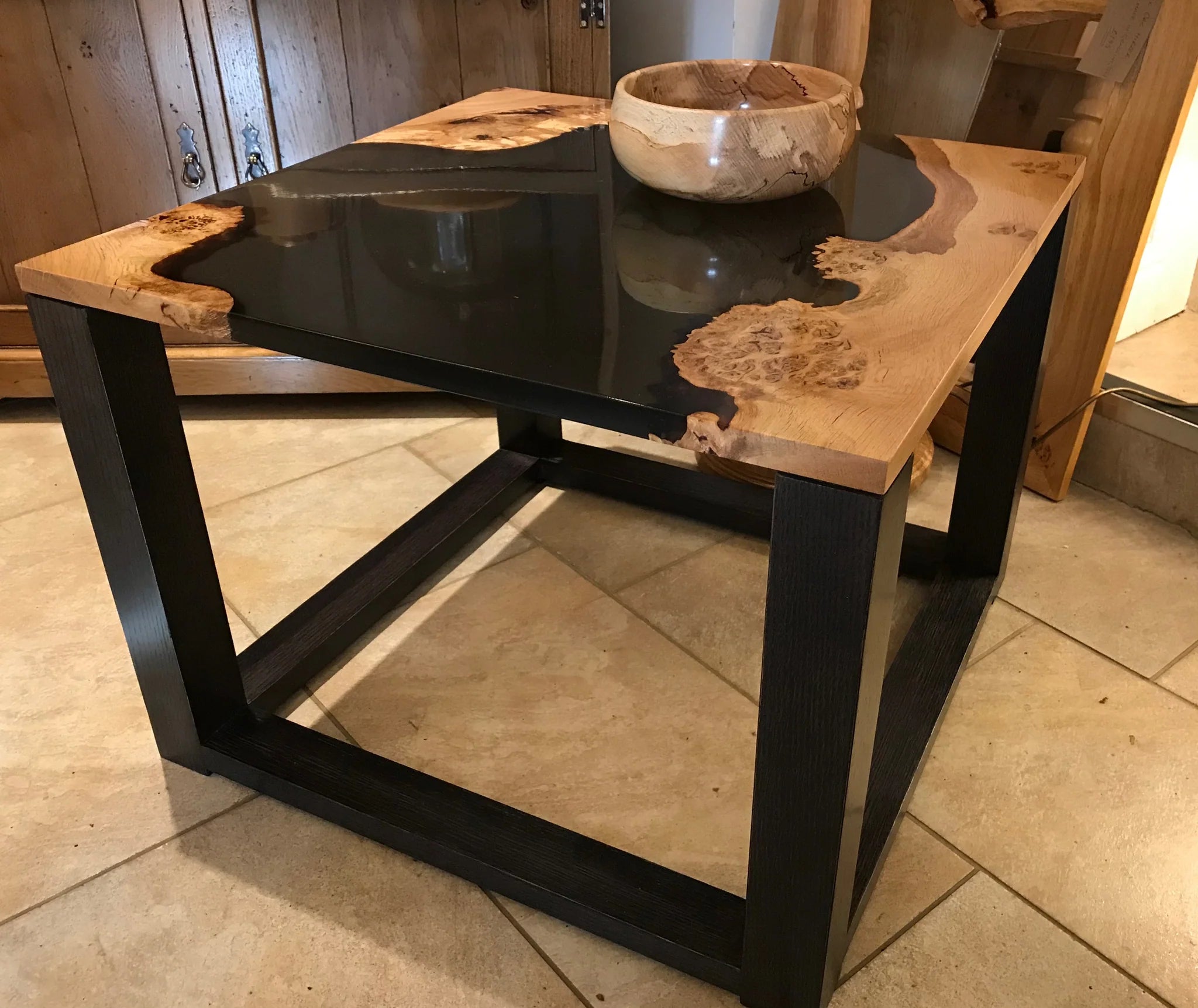 English Oak and Resin Wharfe Table