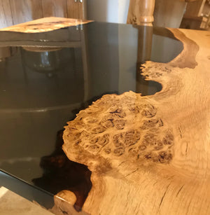 English Oak and Resin Wharfe Table