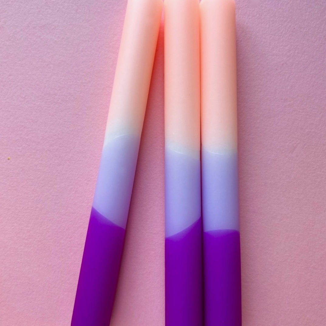 Trio of Dining Candles Peaches and Plums Royal Oak Furniture Company