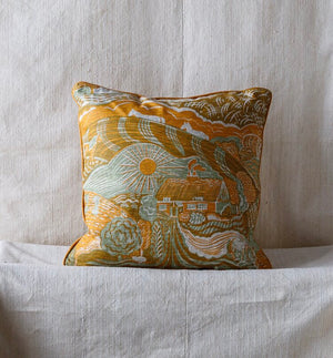 Linen Screen Printed Cushion - Several colours available