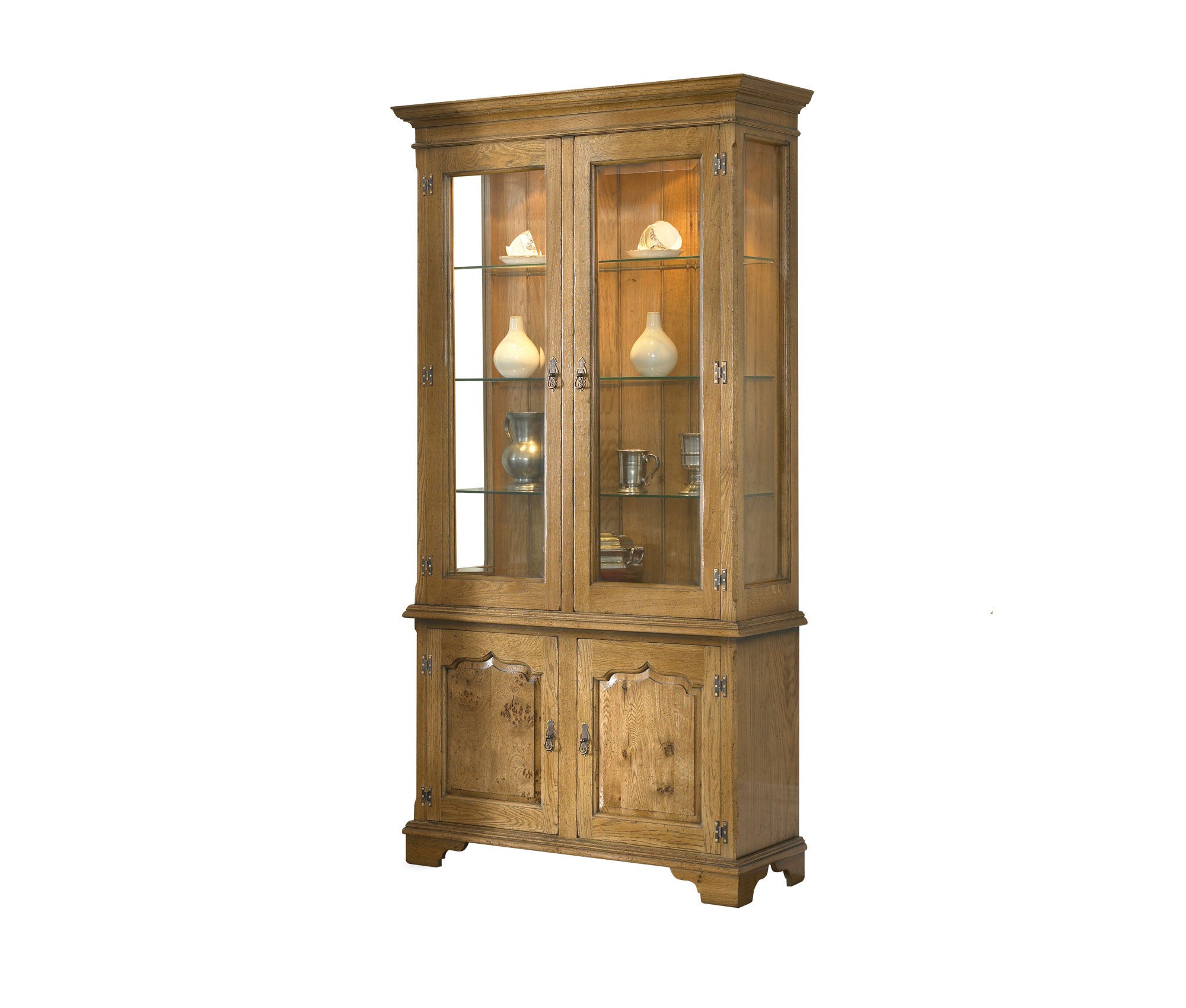 Small oak china discount cabinet