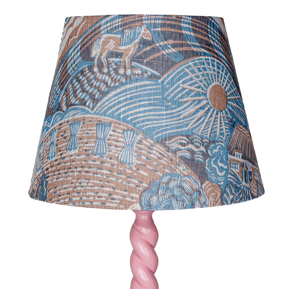 Linen Screen Printed Lampshade - several colours available