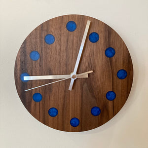 Wall Clock - Walnut and Resin