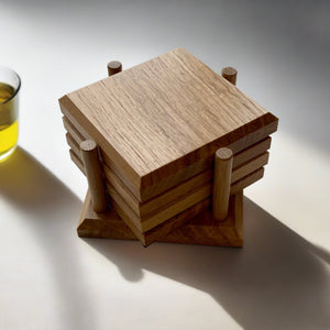 Oak Coaster Set