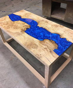 English Oak and Resin River Coffee Table