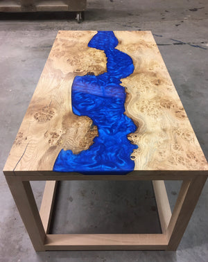 English Oak and Resin Wharfe Table