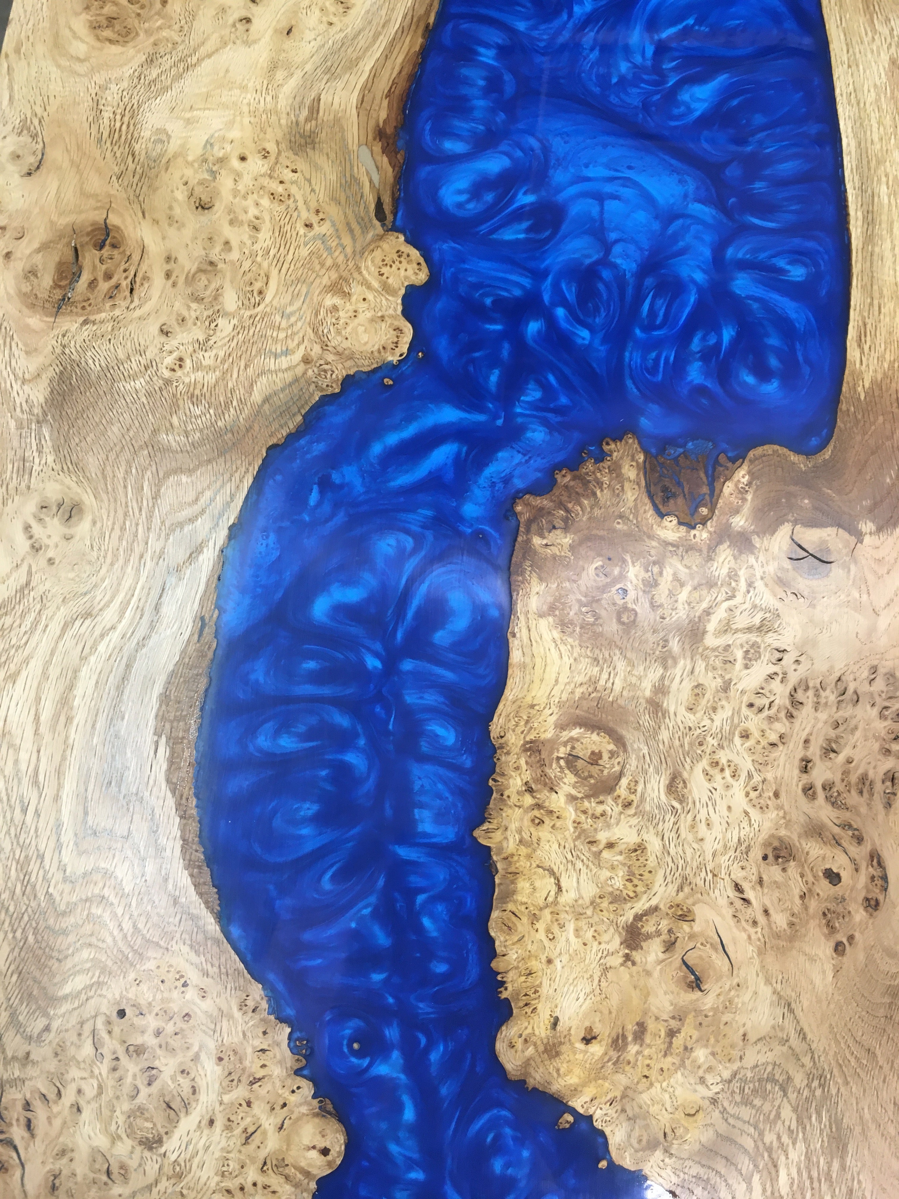 English Oak and Resin Wharfe Table