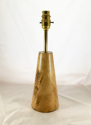 Tapered English Oak Lamp Base