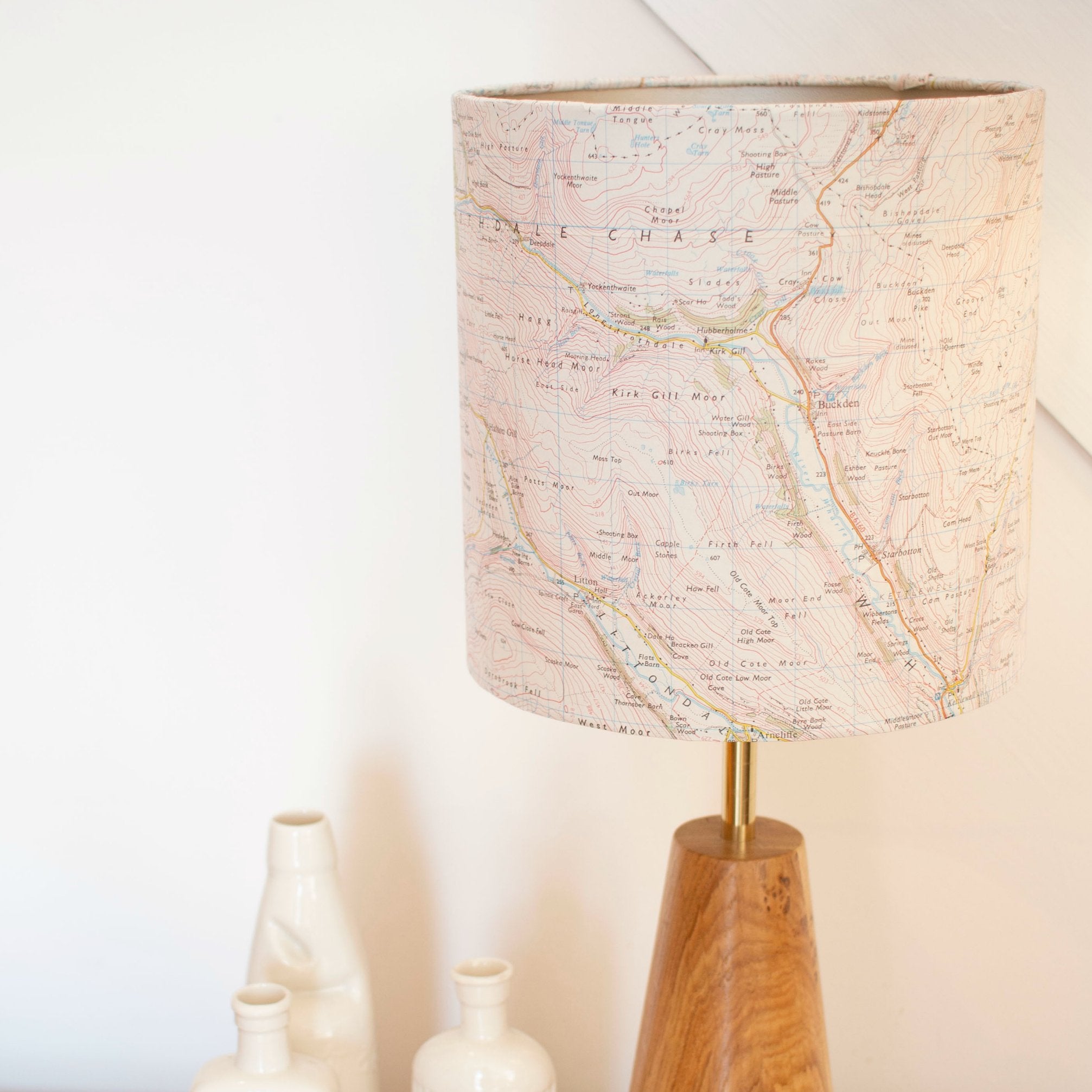 Yorkshire Dales Map Lampshade