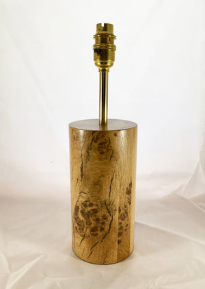 English Oak Cylindrical Lamp Base