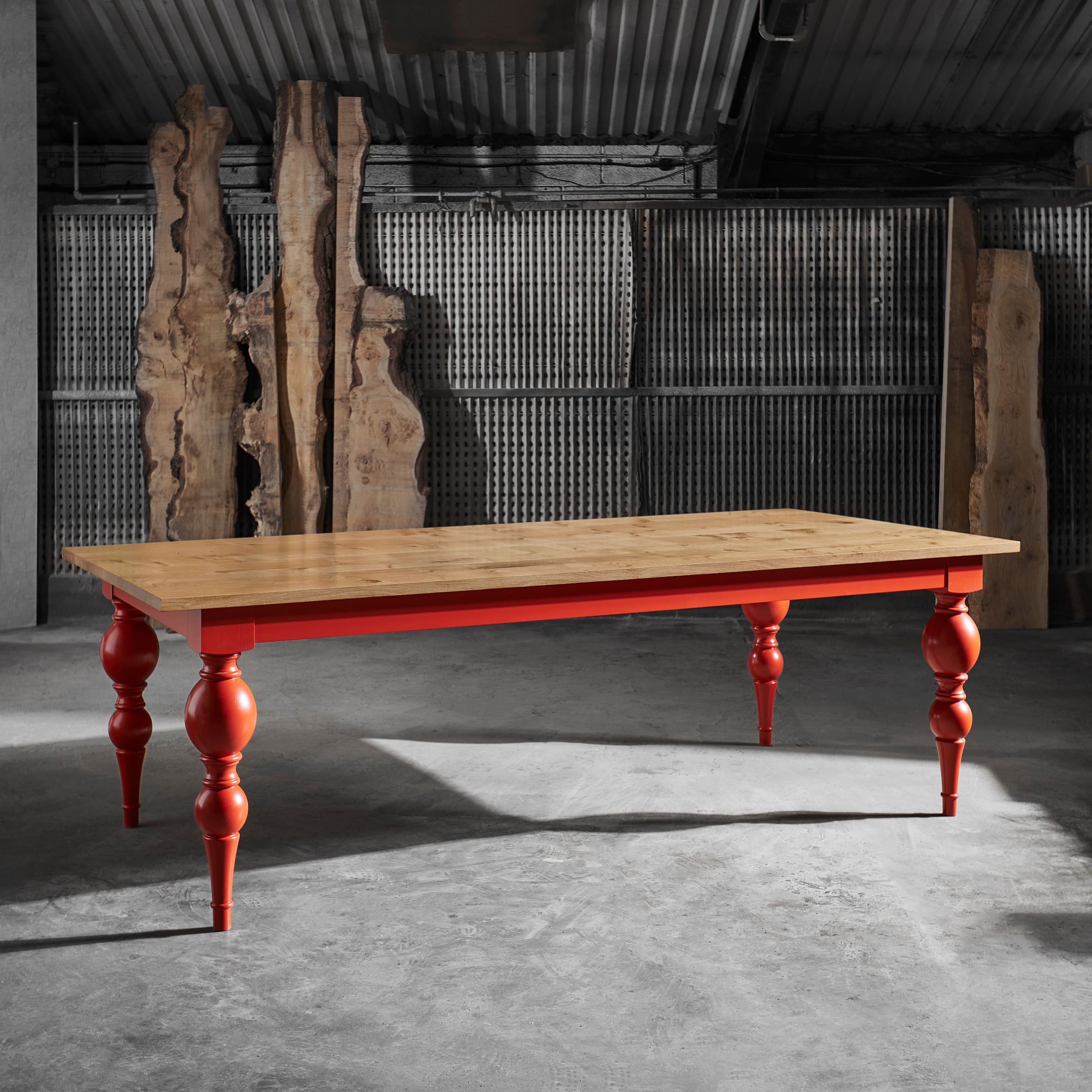 Middleham Dining Table with Painted Legs