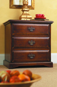 Balmoral Three Drawer Bedside Cabinet