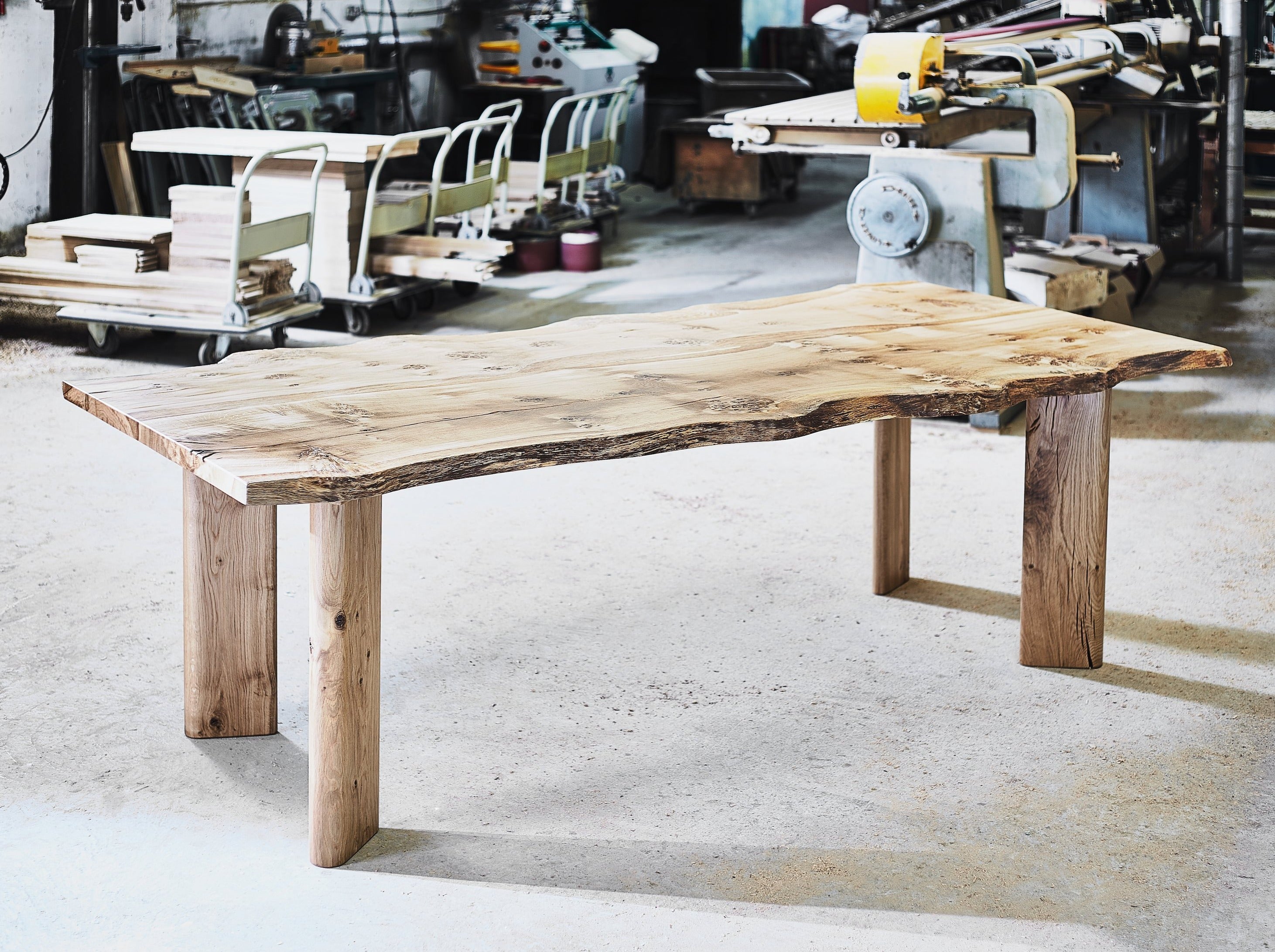 Solid Oak Waney Edge Dining Table