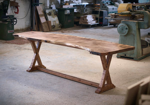 Solid Oak Waney Edge Dining Table